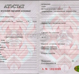 Аттестат о Полном Среднем Образовании Беларуси 2021г в Кемерово